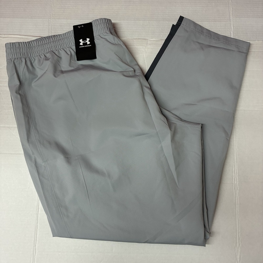 NEW Under Armour Vital Woven Pants Men's Sz 3XL Silver Athletic Training 1352031